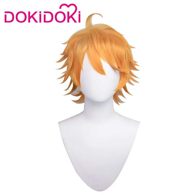 【In Stock】 Dokidoki The Promised Neverland Cosplay Emma Wig  Short Yellow - Image 5