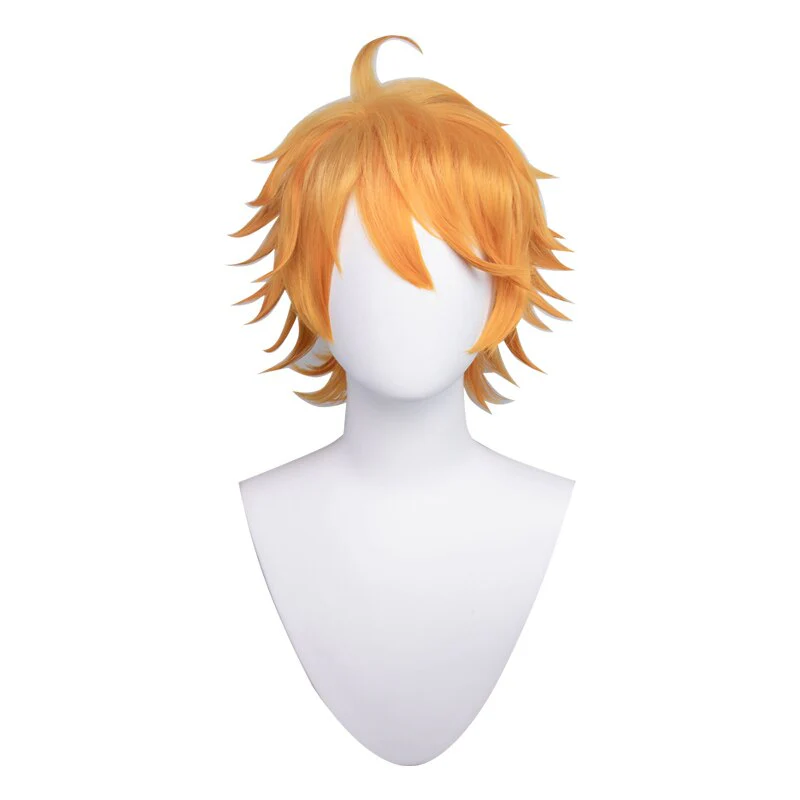 【In Stock】 Dokidoki The Promised Neverland Cosplay Emma Wig  Short Yellow - Image 6