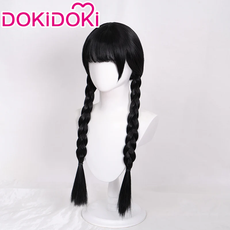 【Ready For Ship】DokiDoki TV Cosplay Wig Long Black Hair / Necklace Female Braided Pigtail - Image 2