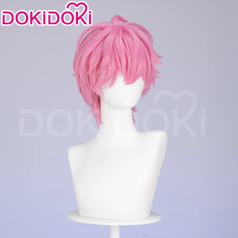 【Ready For Ship】DokiDoki Virtual Idol PLAVE Cosplay Bamby Wig Short Straight Pink Hair Chae Bong Gu Chae Bonggu - Image 2