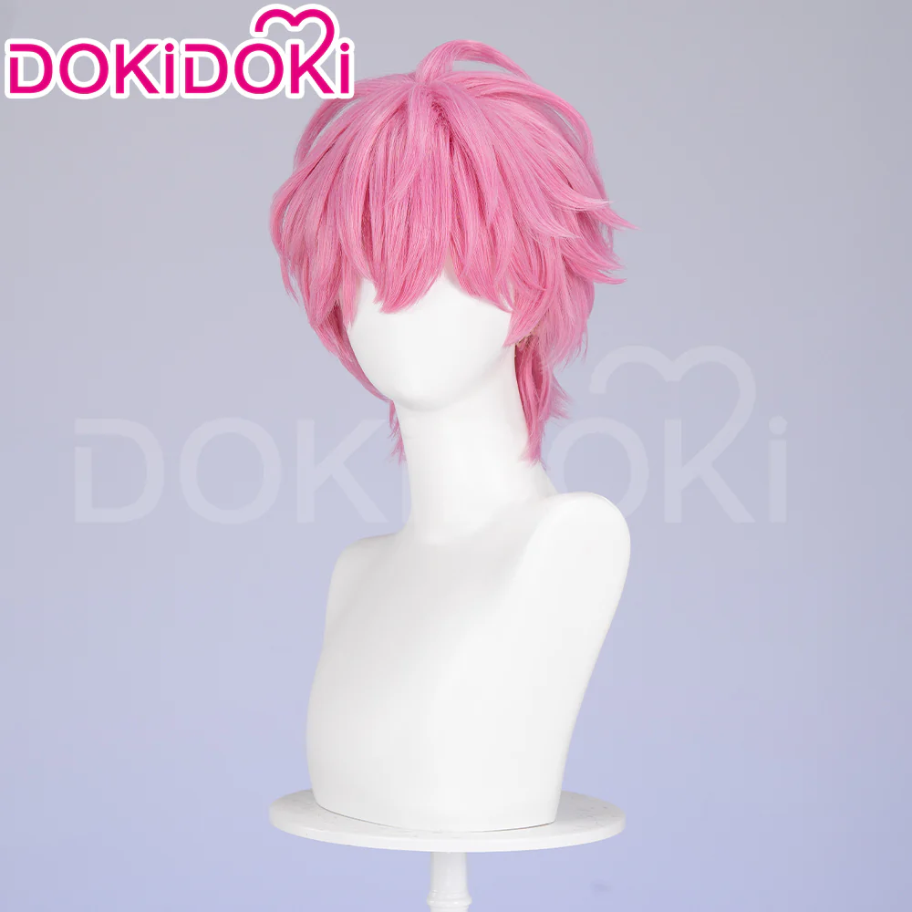 【Ready For Ship】DokiDoki Virtual Idol PLAVE Cosplay Bamby Wig Short Straight Pink Hair Chae Bong Gu Chae Bonggu - Image 3