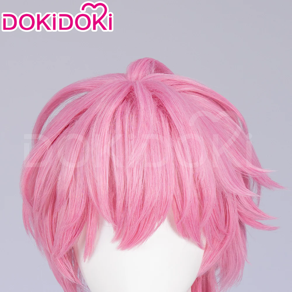 【Ready For Ship】DokiDoki Virtual Idol PLAVE Cosplay Bamby Wig Short Straight Pink Hair Chae Bong Gu Chae Bonggu - Image 4