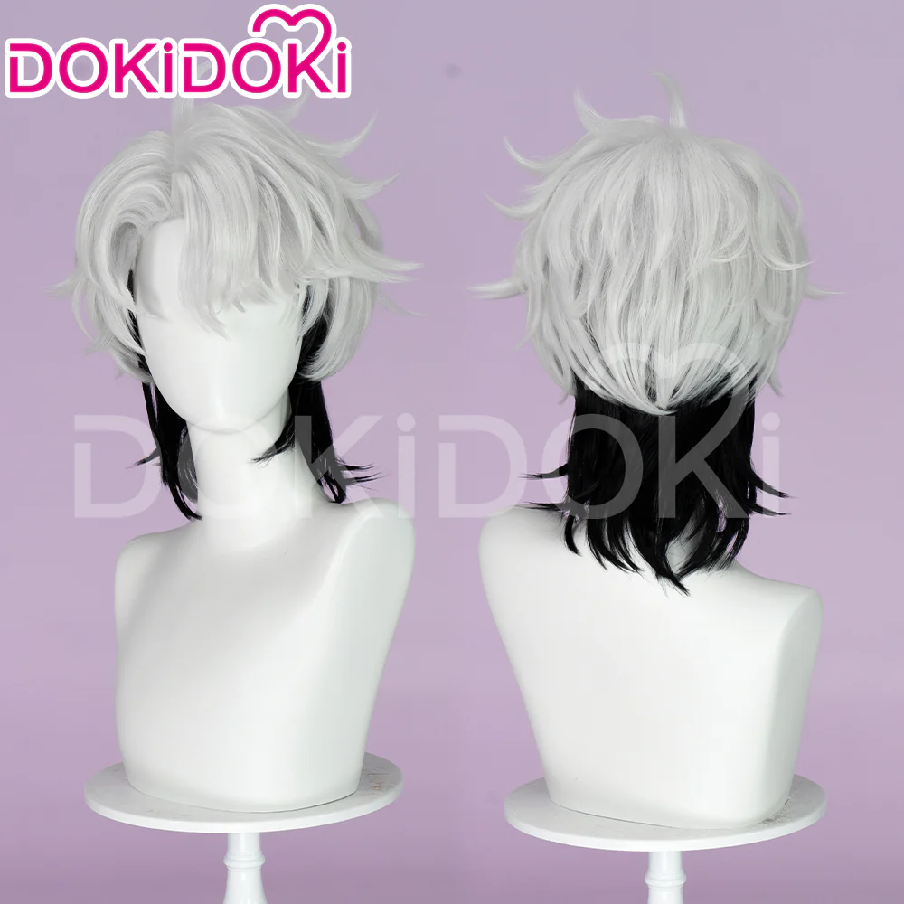【Ready For Ship】DokiDoki Virtual Idol PLAVE Cosplay Eunho Wig Short Straight Silver Black Hair Do Eunho