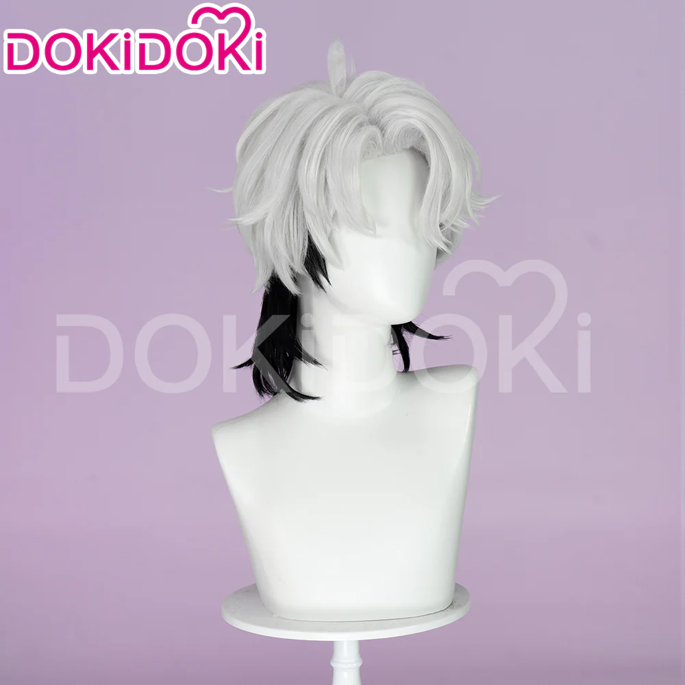 【Ready For Ship】DokiDoki Virtual Idol PLAVE Cosplay Eunho Wig Short Straight Silver Black Hair Do Eunho - Image 2