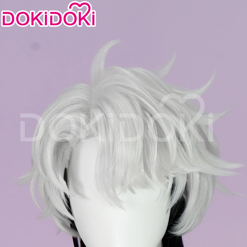 【Ready For Ship】DokiDoki Virtual Idol PLAVE Cosplay Eunho Wig Short Straight Silver Black Hair Do Eunho - Image 4