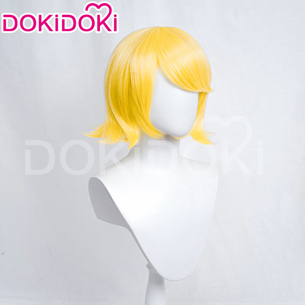 【Ready For Ship】DokiDoki VSINGER Cosplay Kagamine Rin Cosplay Wig Short Yellow Hair - Image 2