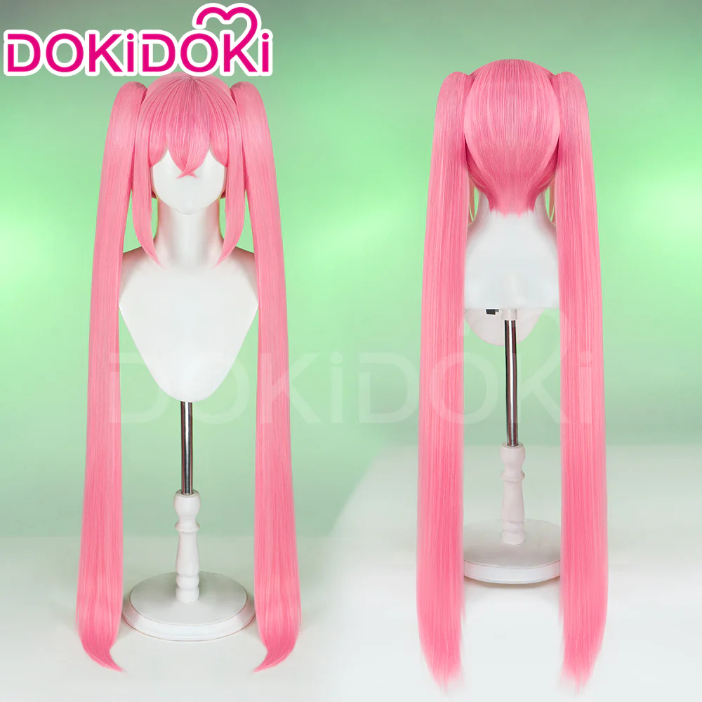 【Ready For Ship】DokiDoki VSINGER Cosplay Sakura Wig Pink Long Twintail