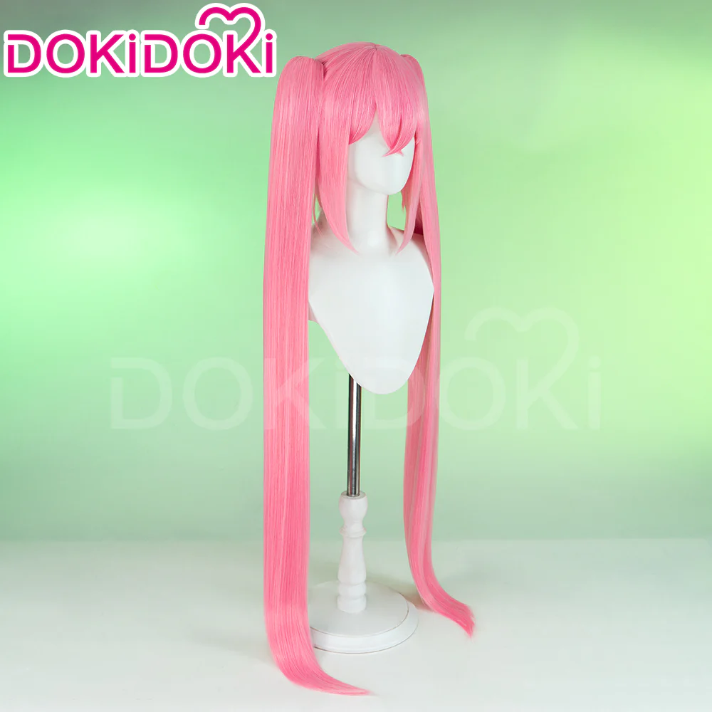 【Ready For Ship】DokiDoki VSINGER Cosplay Sakura Wig Pink Long Twintail - Image 3