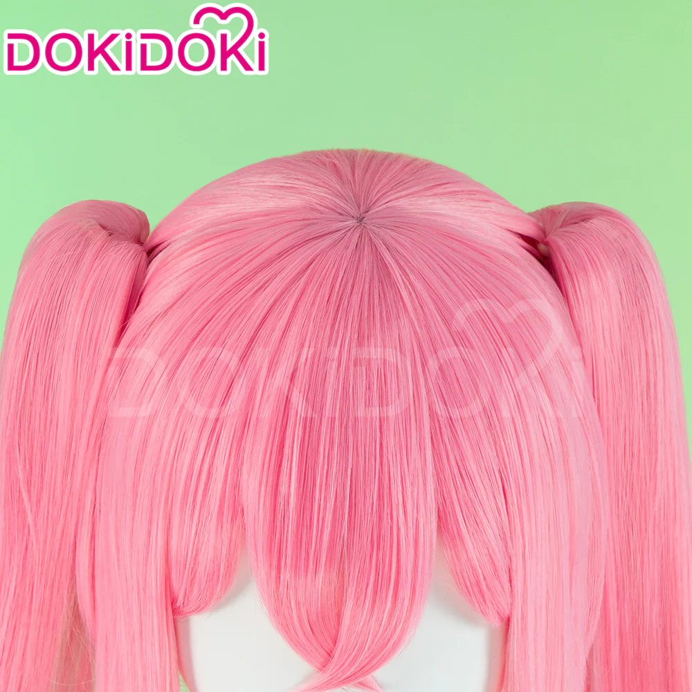 【Ready For Ship】DokiDoki VSINGER Cosplay Sakura Wig Pink Long Twintail - Image 4