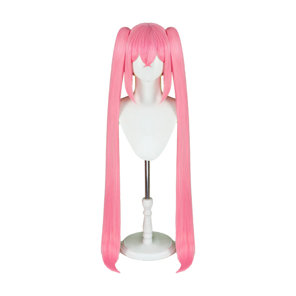 【Ready For Ship】DokiDoki VSINGER Cosplay Sakura Wig Pink Long Twintail - Image 5