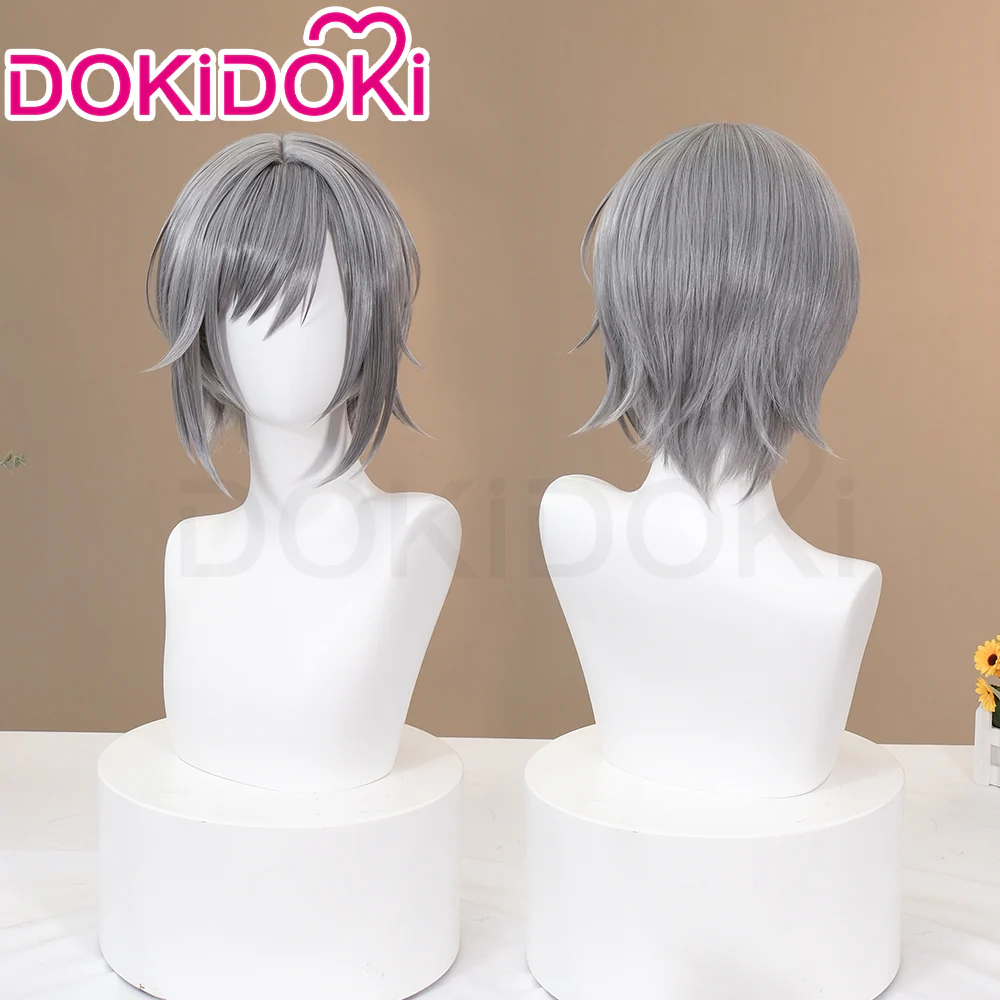 【Ready For Ship】DokiDoki Prooject Sekaai Colorful Staage! Cosplay Hinomorii Shihoo Wig Short Straight Silver Hair  Leo/need