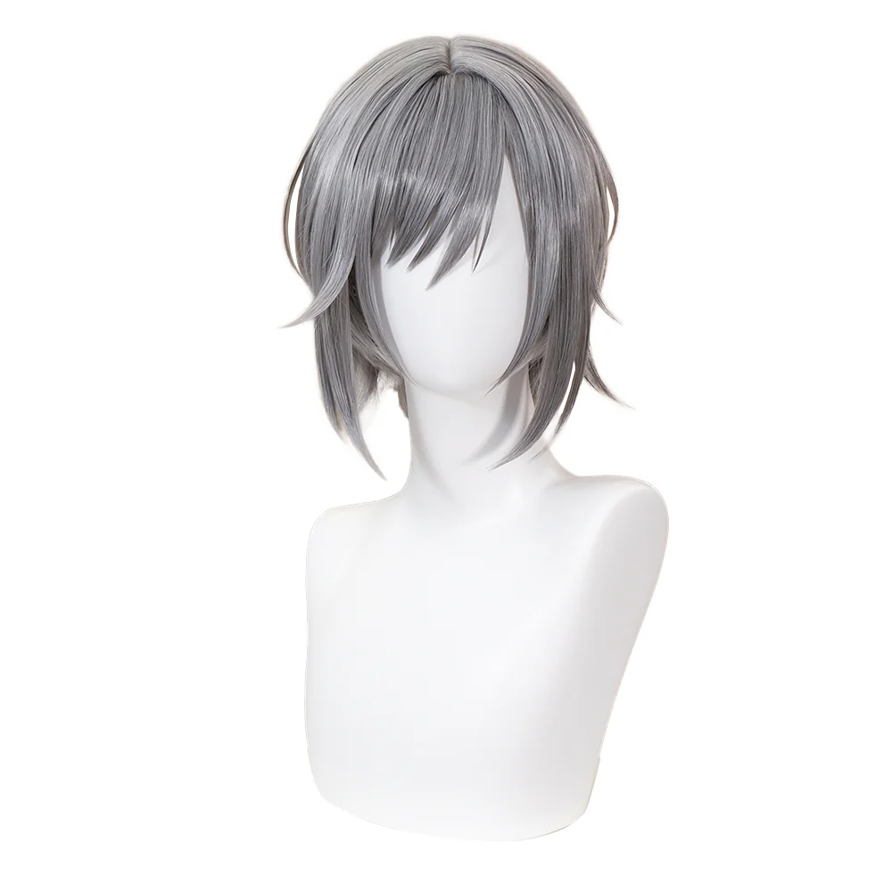 【Ready For Ship】DokiDoki Prooject Sekaai Colorful Staage! Cosplay Hinomorii Shihoo Wig Short Straight Silver Hair  Leo/need - Image 2