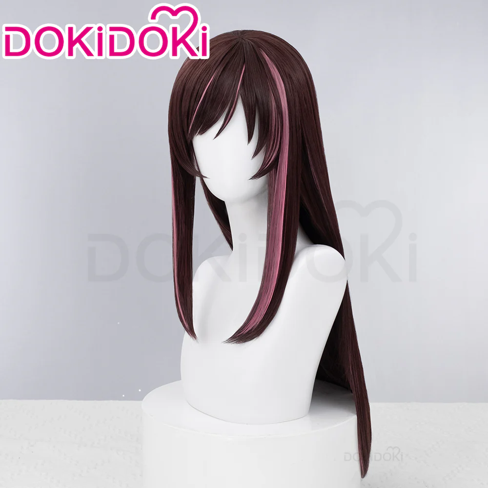【Ready For Ship】DokiDoki Vtuber Kizuna AI Cosplay Wig Long Straight Brown Pink Hair - Image 3