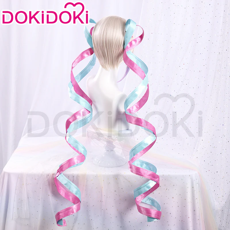 【EU LOCAL SHIPPING】DokiDoki Game NEEDY GIRL OVERDOSE Cosplay KAngel Wig Long Straight Blonde Purple Hightlight Gradient Hair Needy Streamer Overload - Image 3