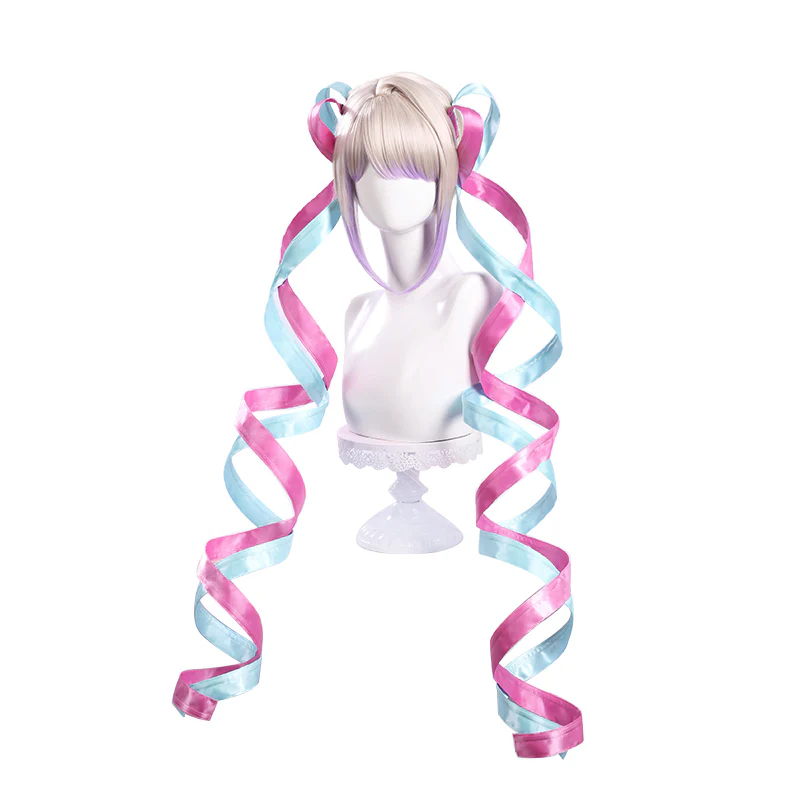 【EU LOCAL SHIPPING】DokiDoki Game NEEDY GIRL OVERDOSE Cosplay KAngel Wig Long Straight Blonde Purple Hightlight Gradient Hair Needy Streamer Overload - Image 7