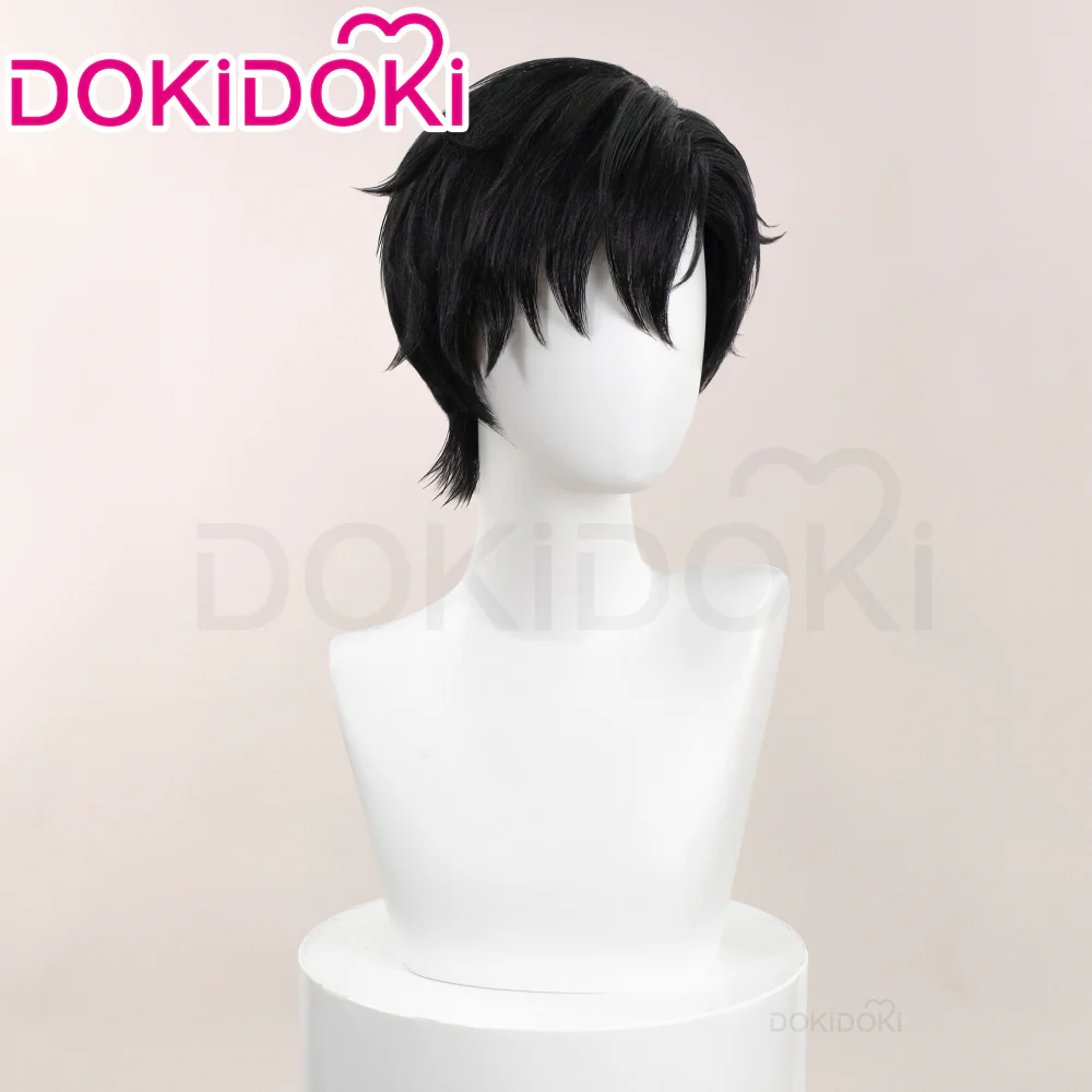 【Front Lace】DokiDoki Anime Far Beyond the World Cosplay Gu Shiye Wig Short Straight Black Hair Gushiye - Image 2
