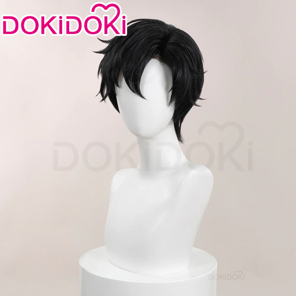 【Front Lace】DokiDoki Anime Far Beyond the World Cosplay Gu Shiye Wig Short Straight Black Hair Gushiye - Image 3