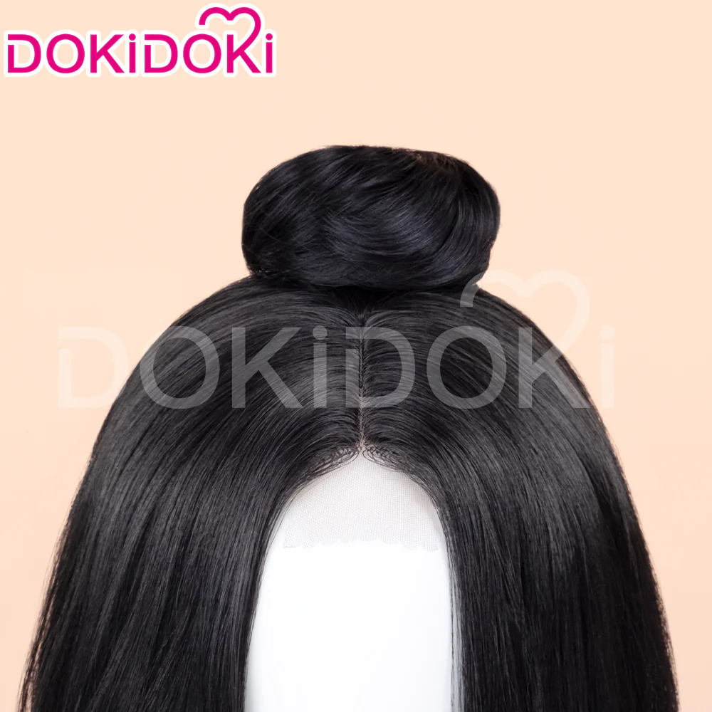 【Ready For Ship】【Front Lace】DokiDoki Game Black Myth Wukong Cosplay Ping Ping Wig Short Straight Black Wig Pingping - Image 4