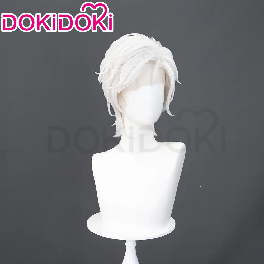 【Ready For Ship】【Front Lace】DokiDoki Game Far Beyond the World Cosplay Xia Xiaoyin Wig Short White xiaxiaoyin - Image 4
