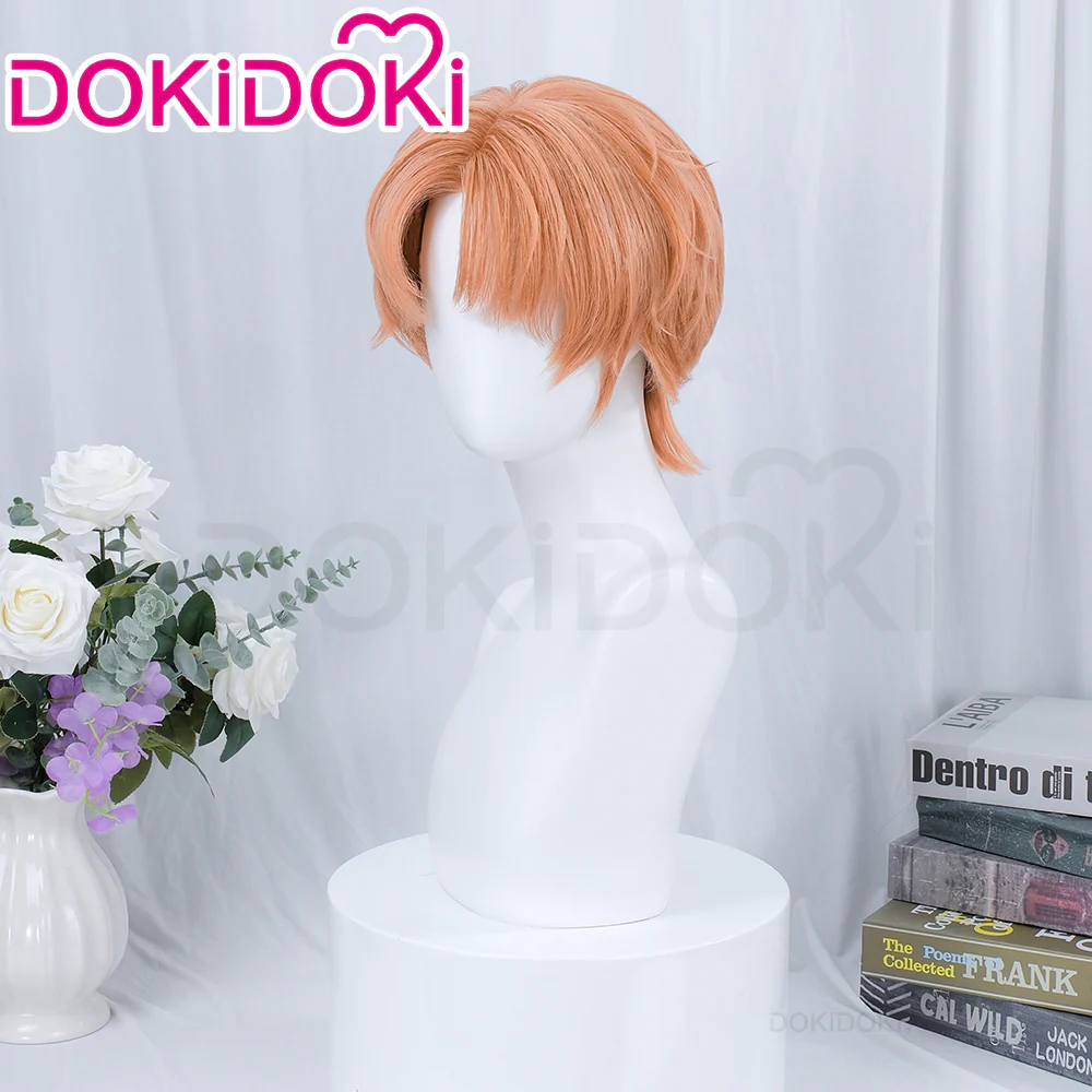 【Ready For Ship】【Front Lace】DokiDoki Game Light and Night Cosplay Jesse Wig Short Straight Orange Hair Xia Mingxing - Image 2