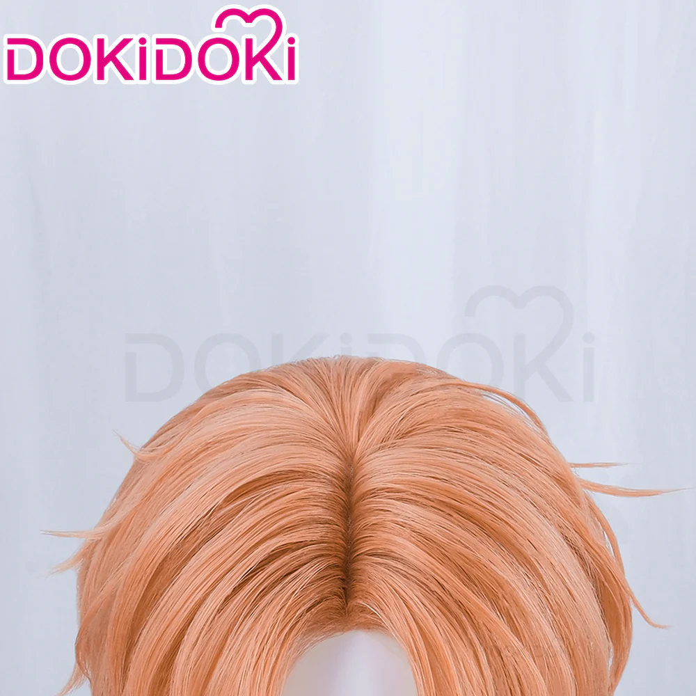 【Ready For Ship】【Front Lace】DokiDoki Game Light and Night Cosplay Jesse Wig Short Straight Orange Hair Xia Mingxing - Image 4