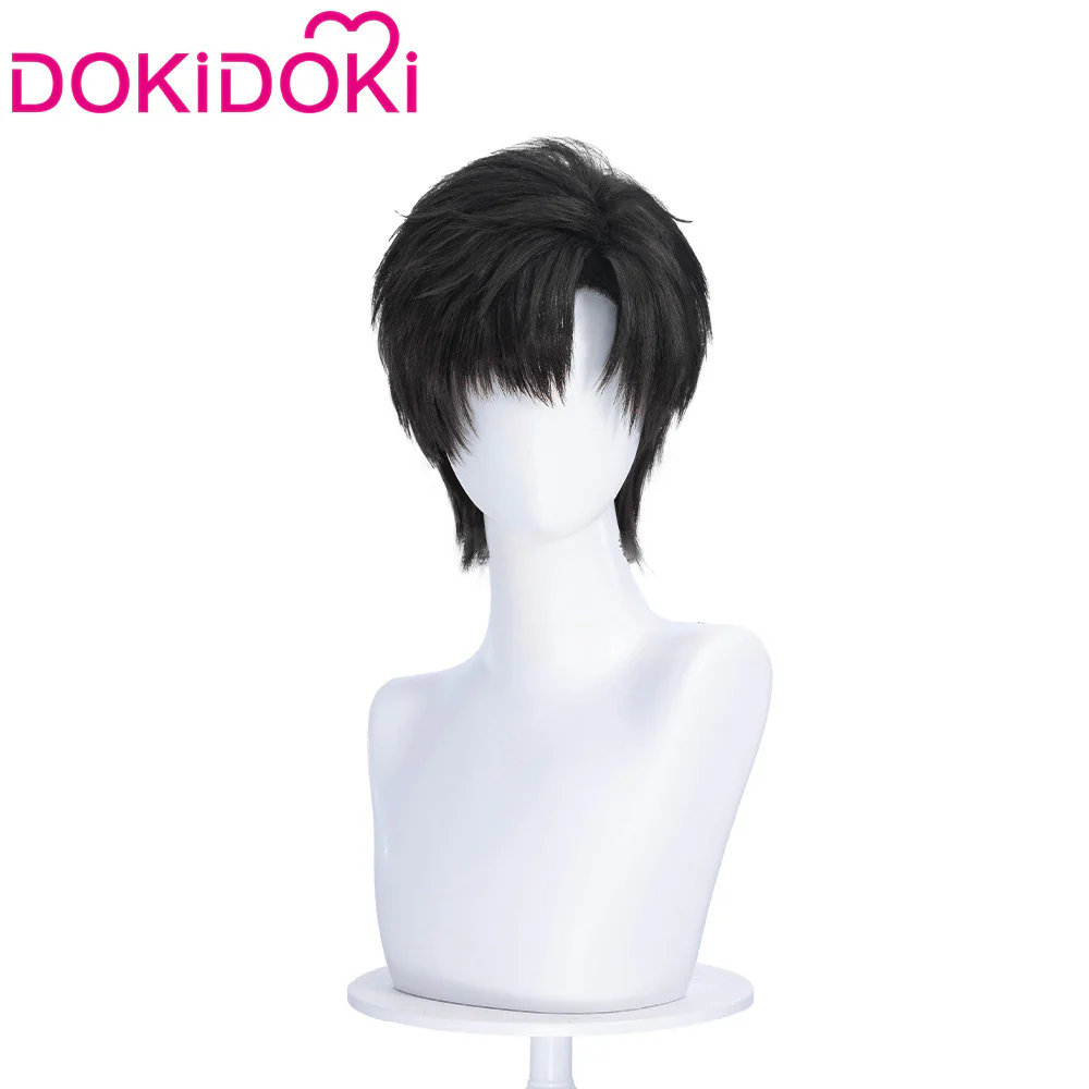 【Partially Ready For Ship】【Small Area Front Lace】DokiDoki Game Light and Night Cosplay Zayne / Osborn Wig / Glasses / Ears Short Straight Black Hair Xiao Yi Mullet Silent Radiance - Image 11