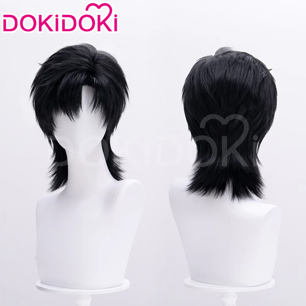 【Partially Ready For Ship】【Small Area Front Lace】DokiDoki Game Light and Night Cosplay Zayne / Osborn Wig / Glasses / Ears Short Straight Black Hair Xiao Yi Mullet Silent Radiance - Image 12