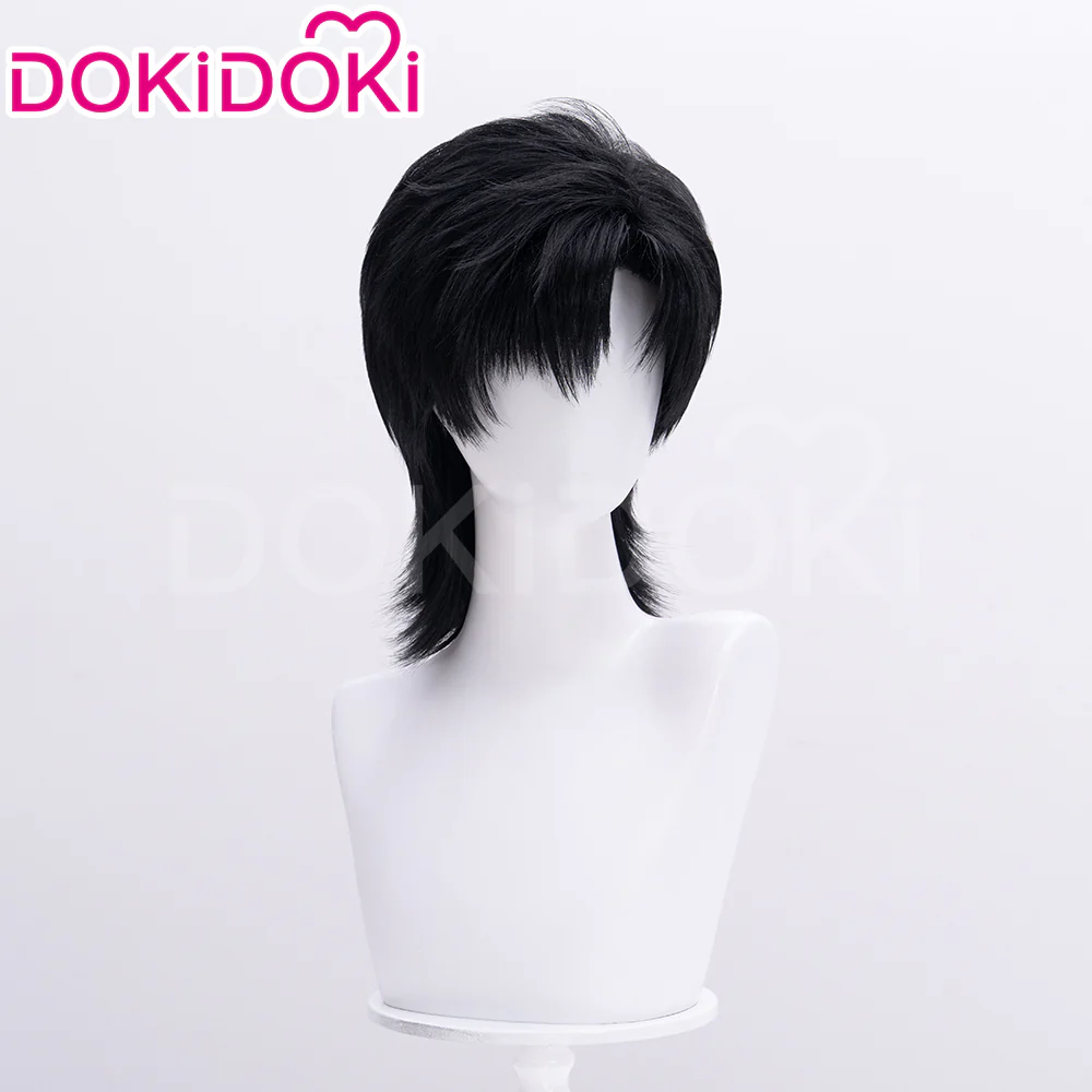 【Partially Ready For Ship】【Small Area Front Lace】DokiDoki Game Light and Night Cosplay Zayne / Osborn Wig / Glasses / Ears Short Straight Black Hair Xiao Yi Mullet Silent Radiance - Image 13