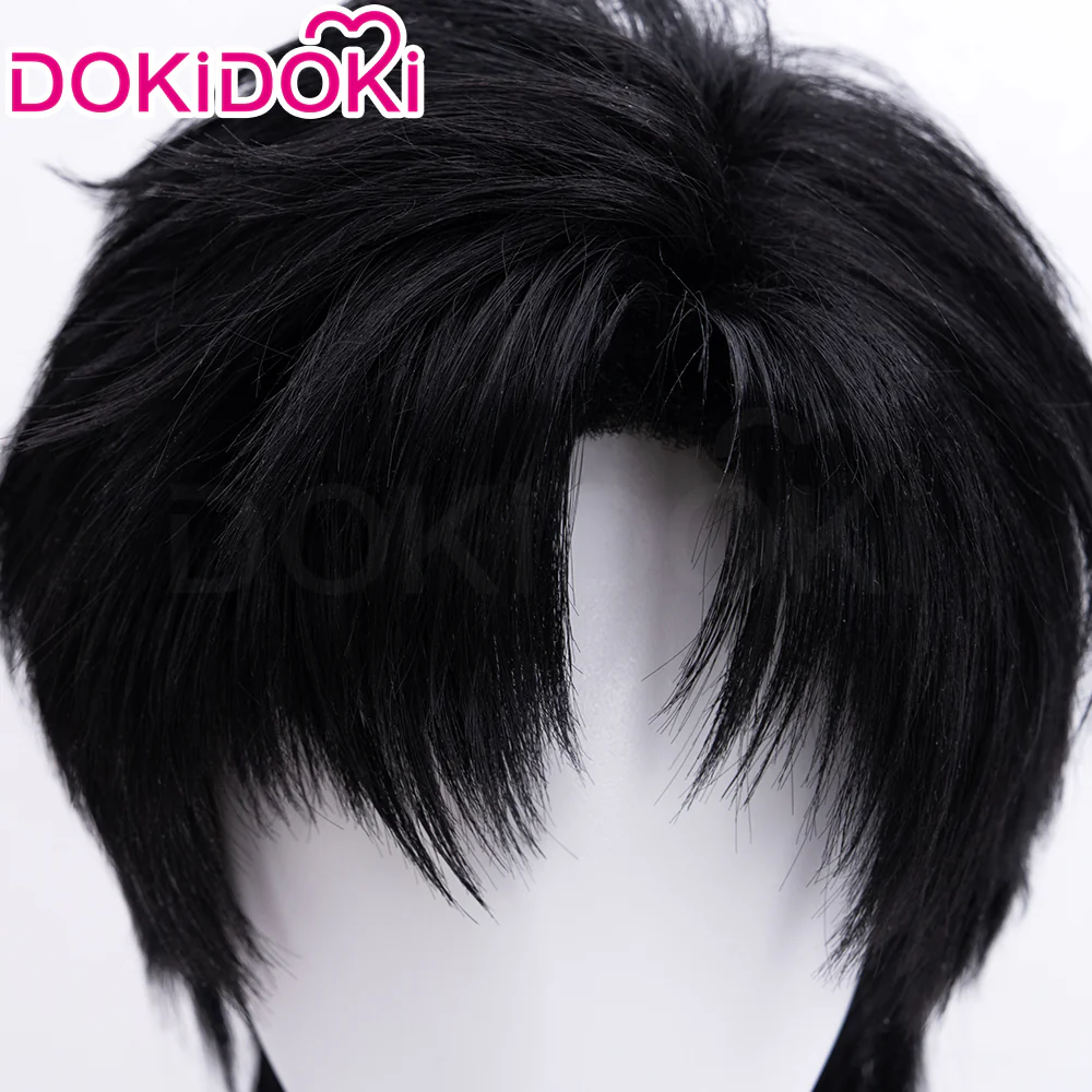 【Partially Ready For Ship】【Small Area Front Lace】DokiDoki Game Light and Night Cosplay Zayne / Osborn Wig / Glasses / Ears Short Straight Black Hair Xiao Yi Mullet Silent Radiance - Image 15