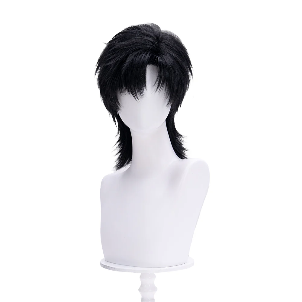 【Partially Ready For Ship】【Small Area Front Lace】DokiDoki Game Light and Night Cosplay Zayne / Osborn Wig / Glasses / Ears Short Straight Black Hair Xiao Yi Mullet Silent Radiance - Image 16