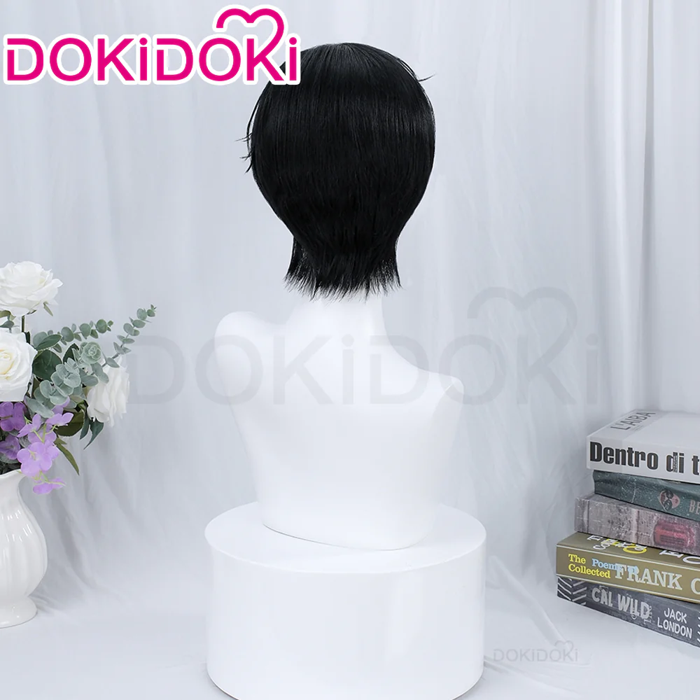 【Partially Ready For Ship】【Small Area Front Lace】DokiDoki Game Light and Night Cosplay Zayne / Osborn Wig / Glasses / Ears Short Straight Black Hair Xiao Yi Mullet Silent Radiance - Image 4