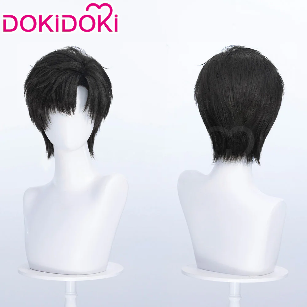 【Partially Ready For Ship】【Small Area Front Lace】DokiDoki Game Light and Night Cosplay Zayne / Osborn Wig / Glasses / Ears Short Straight Black Hair Xiao Yi Mullet Silent Radiance - Image 7