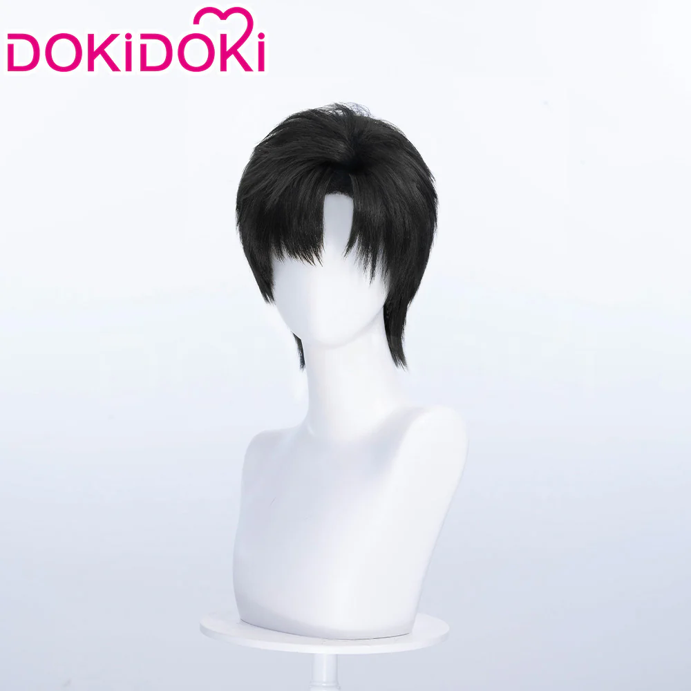 【Partially Ready For Ship】【Small Area Front Lace】DokiDoki Game Light and Night Cosplay Zayne / Osborn Wig / Glasses / Ears Short Straight Black Hair Xiao Yi Mullet Silent Radiance - Image 9