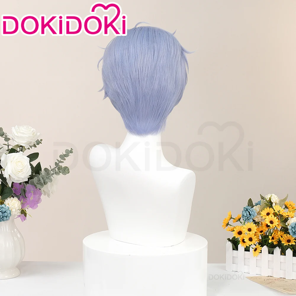 【Ready For Ship】【Front Lace】DokiDoki Game Mr Love: Dream Date Cosplay Shaw/Aleks le Wig Short Purple Hair - Image 3