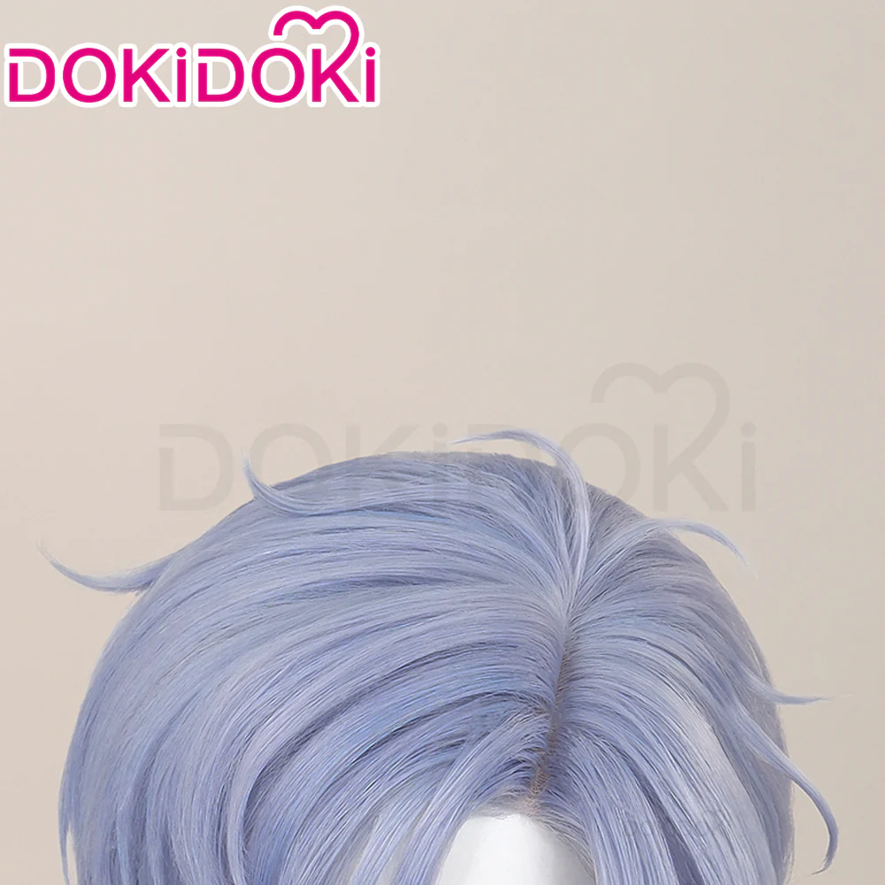 【Ready For Ship】【Front Lace】DokiDoki Game Mr Love: Dream Date Cosplay Shaw/Aleks le Wig Short Purple Hair - Image 4
