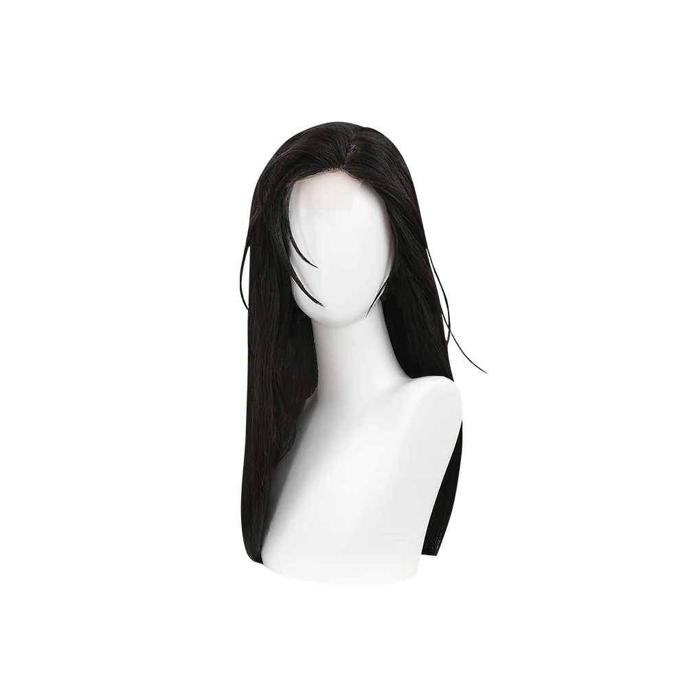 【Front Lace】DokiDoki Manga Low Tide In Twilight Cosplay Yeo Wonyoung Wig Long Black Hair - Image 5