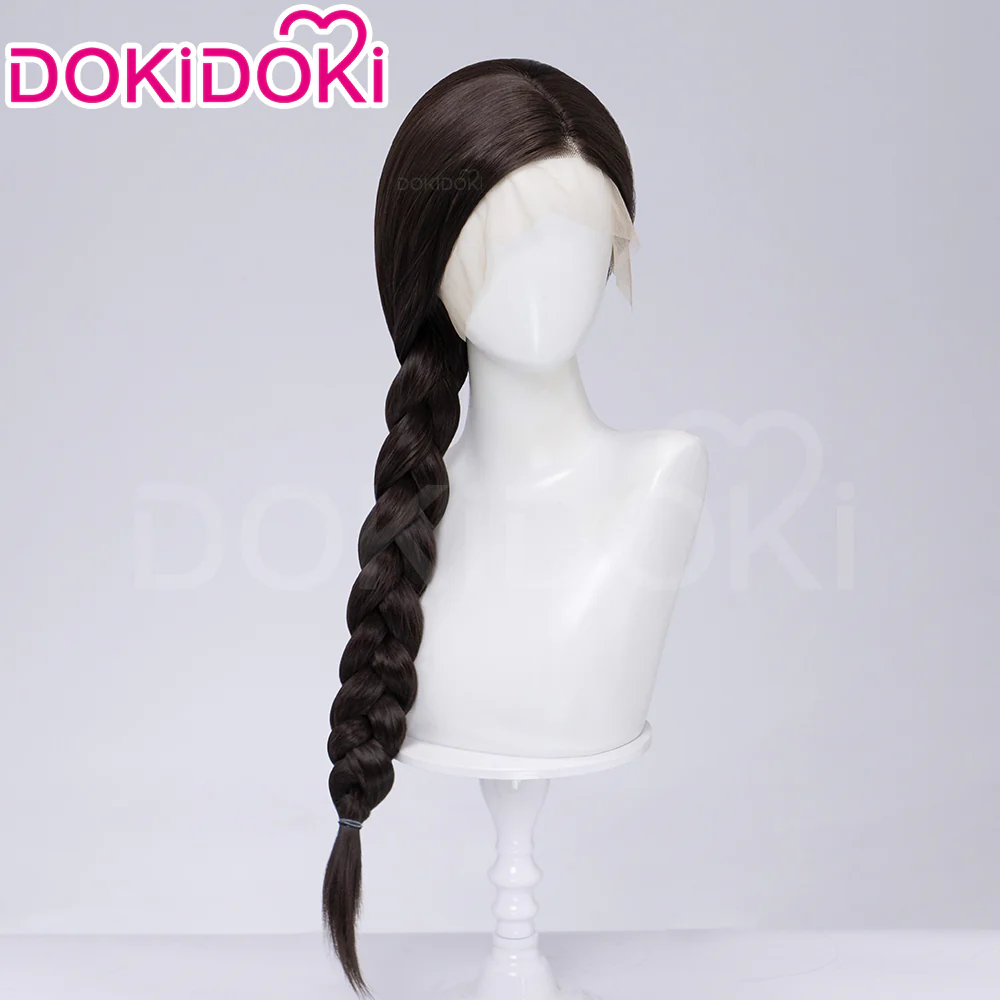 【Front Lace】DokiDoki Movie Cosplay Women Wig Long Cuely Black Hair Braid - Image 3