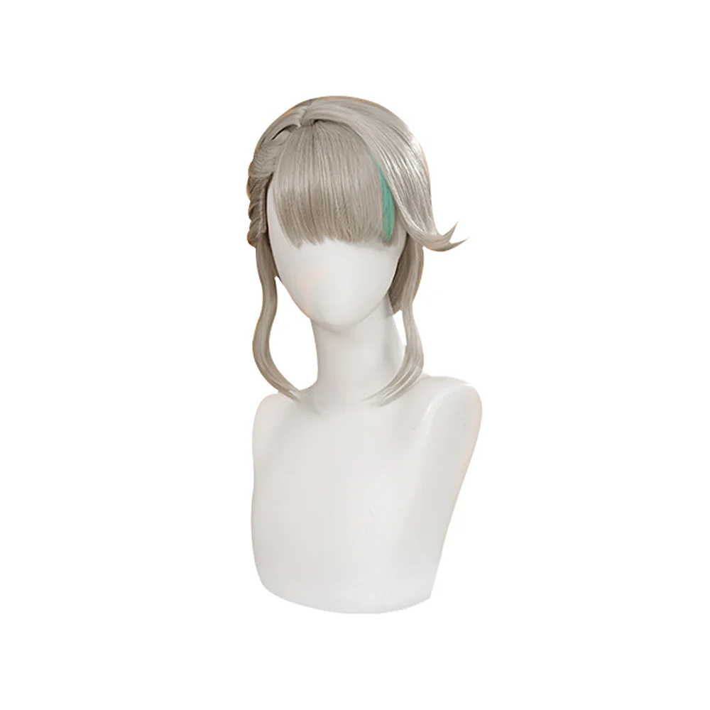 【Official Art Color Ver Ready For Ship】DokiDoki Game Genshin Impact Cosplay Fontaine Lynette Wig Silver Cute Green Hight Hair/ Wefts/Tattoo Sticker - Image 10