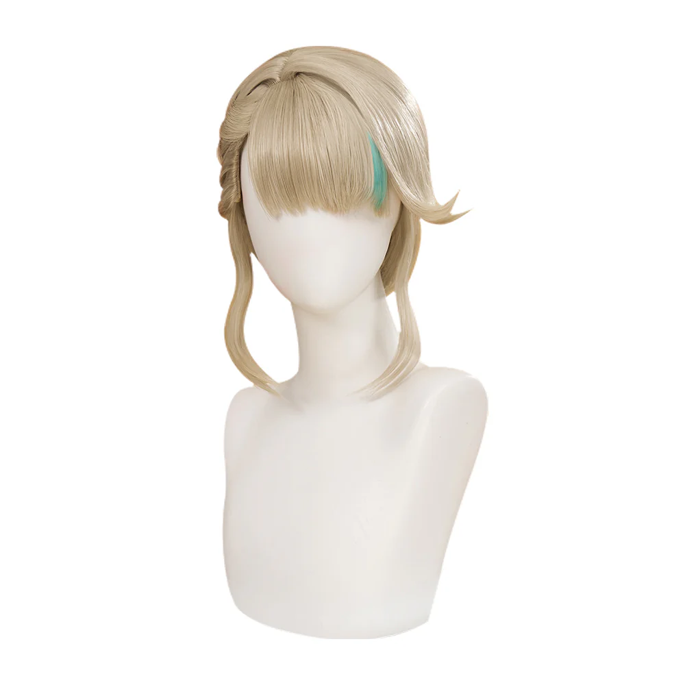 【Official Art Color Ver Ready For Ship】DokiDoki Game Genshin Impact Cosplay Fontaine Lynette Wig Silver Cute Green Hight Hair/ Wefts/Tattoo Sticker - Image 5