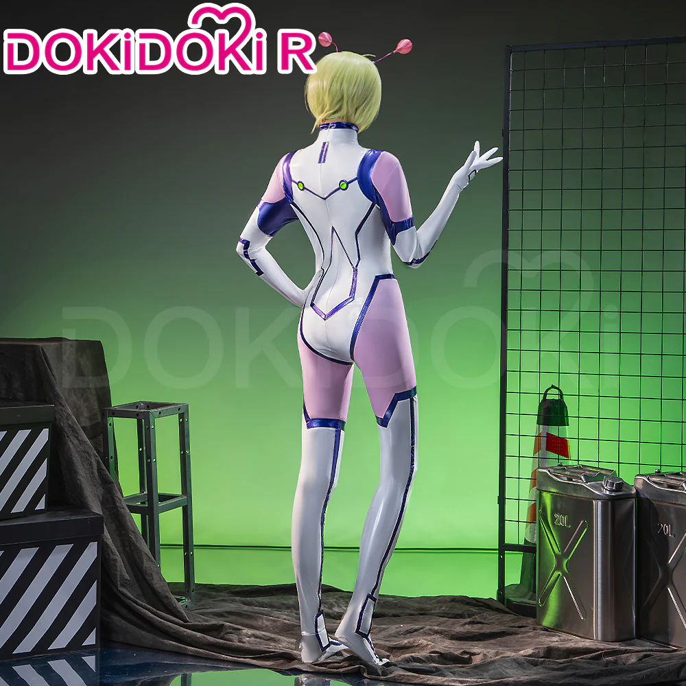 【Glowing】【Size S-3XL】DokiDoki-R Anime Cosplay White Purple Costume Female Bodysuit JumpSuit - Image 3