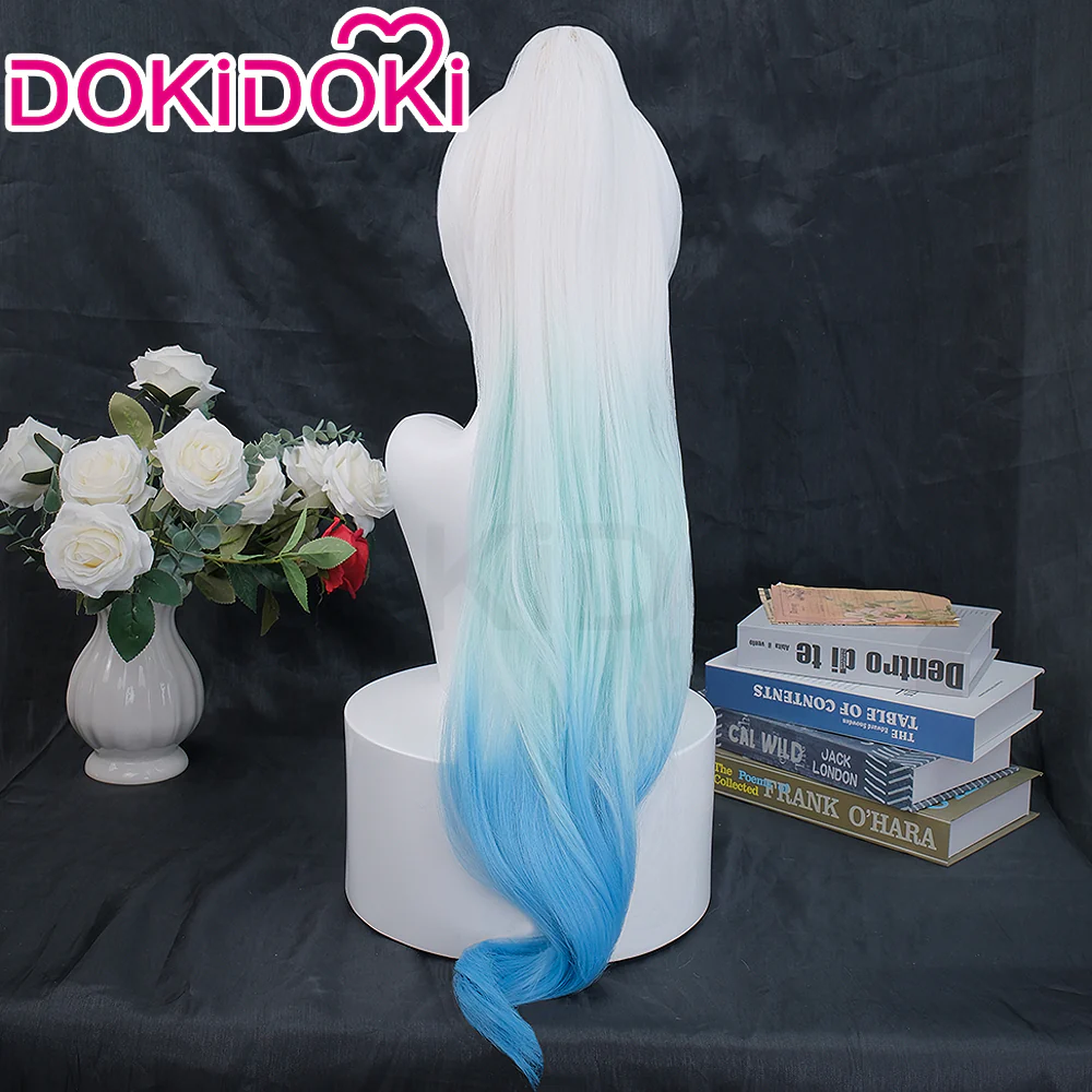 【Tie Hair Ver Ready For Ship】DokiDoki Anime Cosplay Wig Horn Long Curly Gradient - Image 11