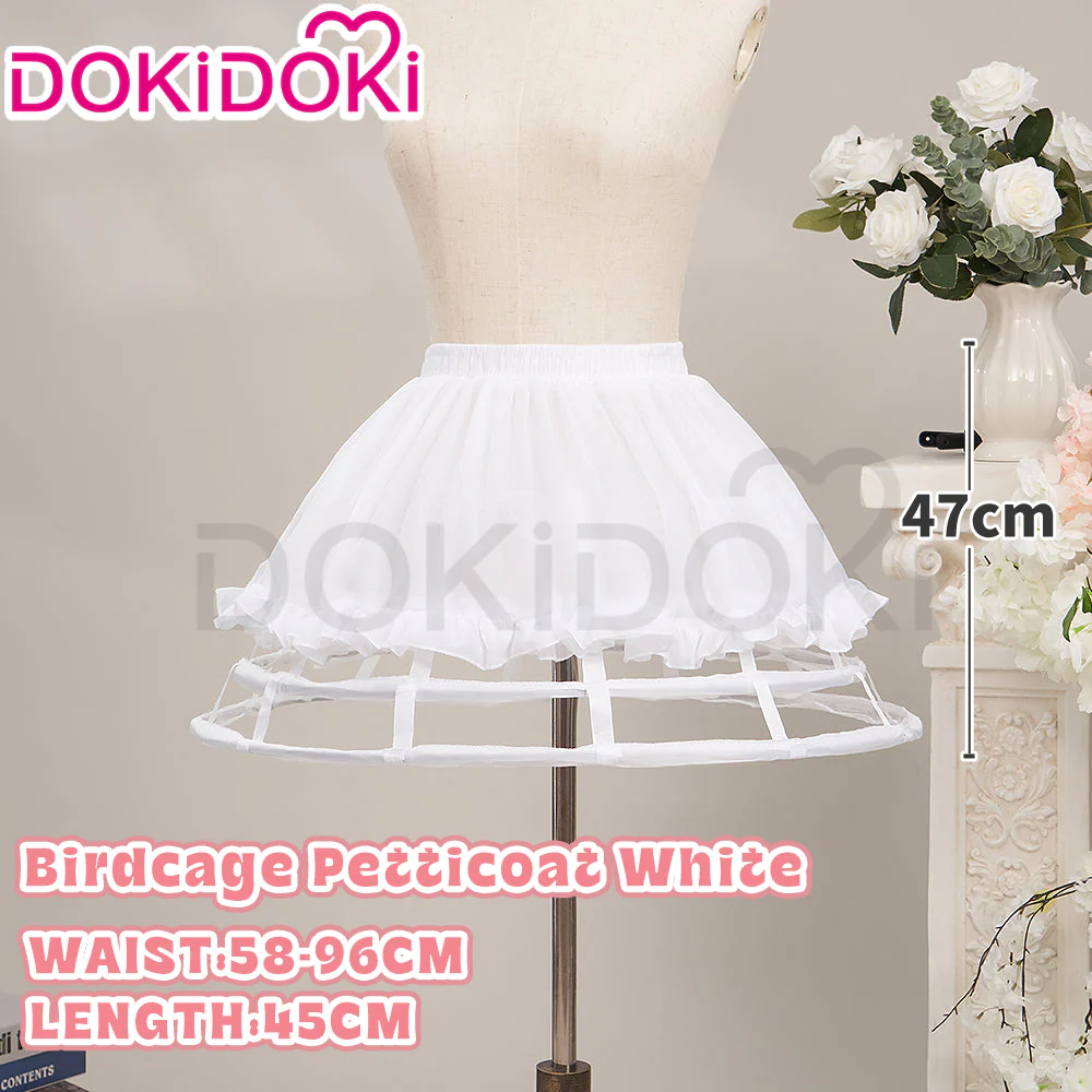 【Hoop Skirt Petticoat】【In Stock】DokiDoki Black / White Bustle Underskirt Cage Hoop Skirt Petticoat Disc Hoop Skirt Petticoat Extra Large Wedding Hoop Cosplay Lolita Dress - Image 10