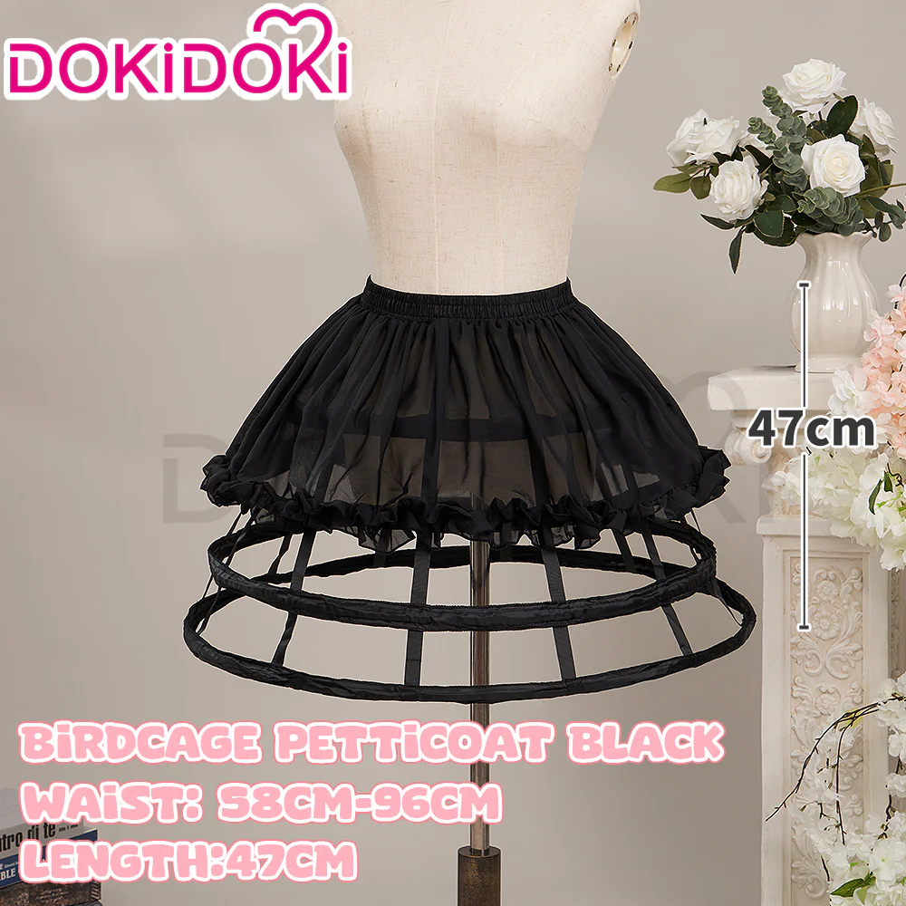 【Hoop Skirt Petticoat】【In Stock】DokiDoki Black / White Bustle Underskirt Cage Hoop Skirt Petticoat Disc Hoop Skirt Petticoat Extra Large Wedding Hoop Cosplay Lolita Dress - Image 11