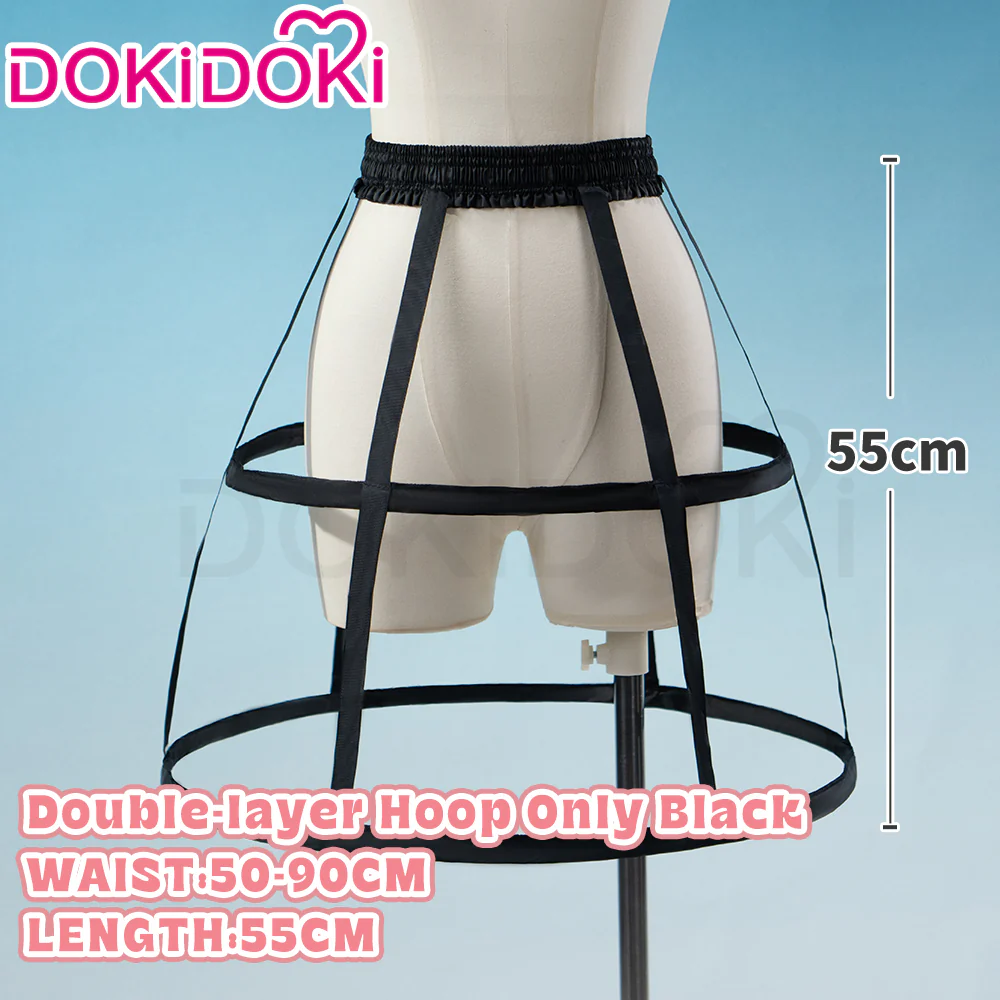 【Hoop Skirt Petticoat】【In Stock】DokiDoki Black / White Bustle Underskirt Cage Hoop Skirt Petticoat Disc Hoop Skirt Petticoat Extra Large Wedding Hoop Cosplay Lolita Dress - Image 13