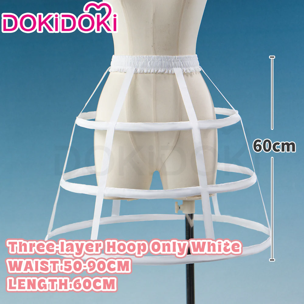【Hoop Skirt Petticoat】【In Stock】DokiDoki Black / White Bustle Underskirt Cage Hoop Skirt Petticoat Disc Hoop Skirt Petticoat Extra Large Wedding Hoop Cosplay Lolita Dress - Image 15