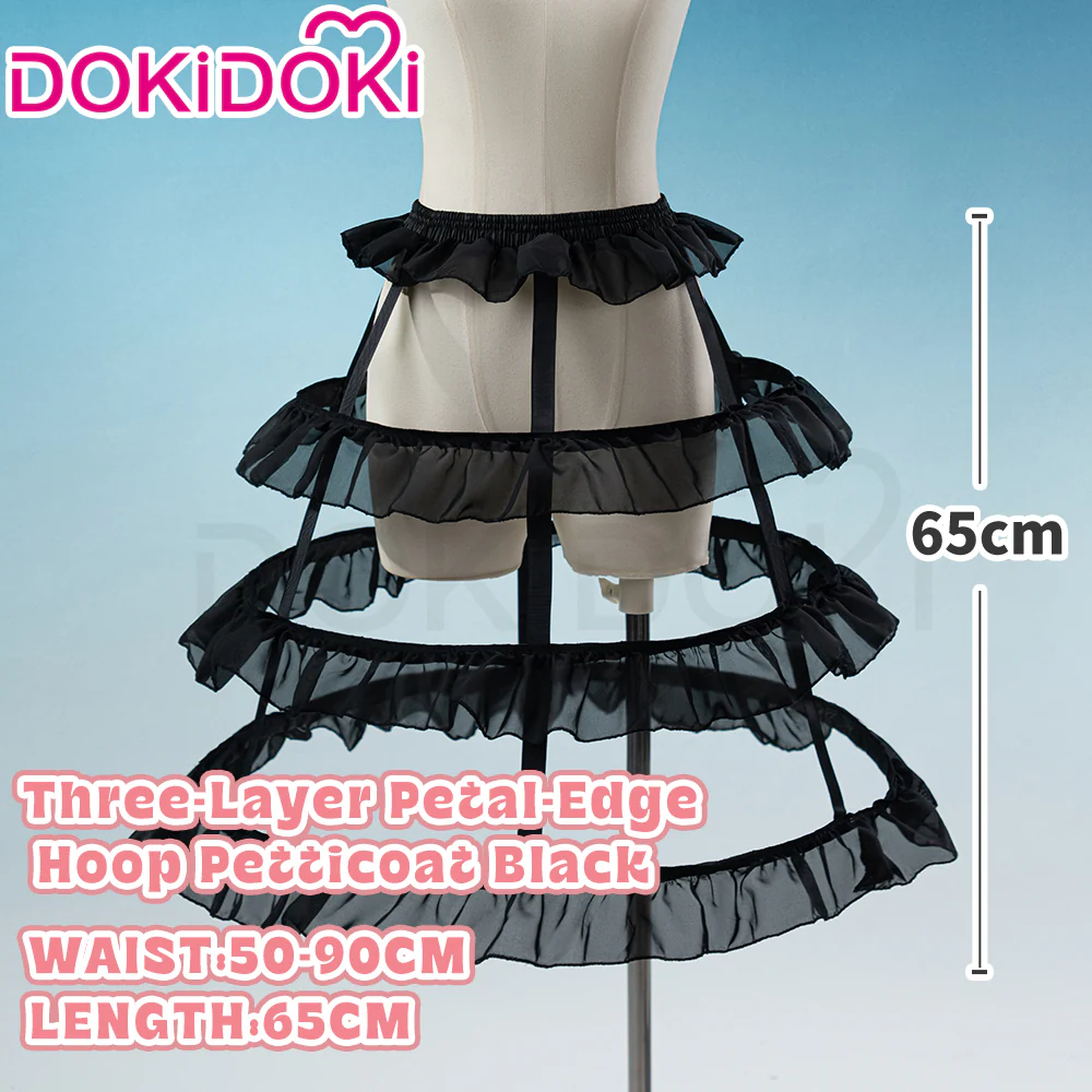 【Hoop Skirt Petticoat】【In Stock】DokiDoki Black / White Bustle Underskirt Cage Hoop Skirt Petticoat Disc Hoop Skirt Petticoat Extra Large Wedding Hoop Cosplay Lolita Dress - Image 18