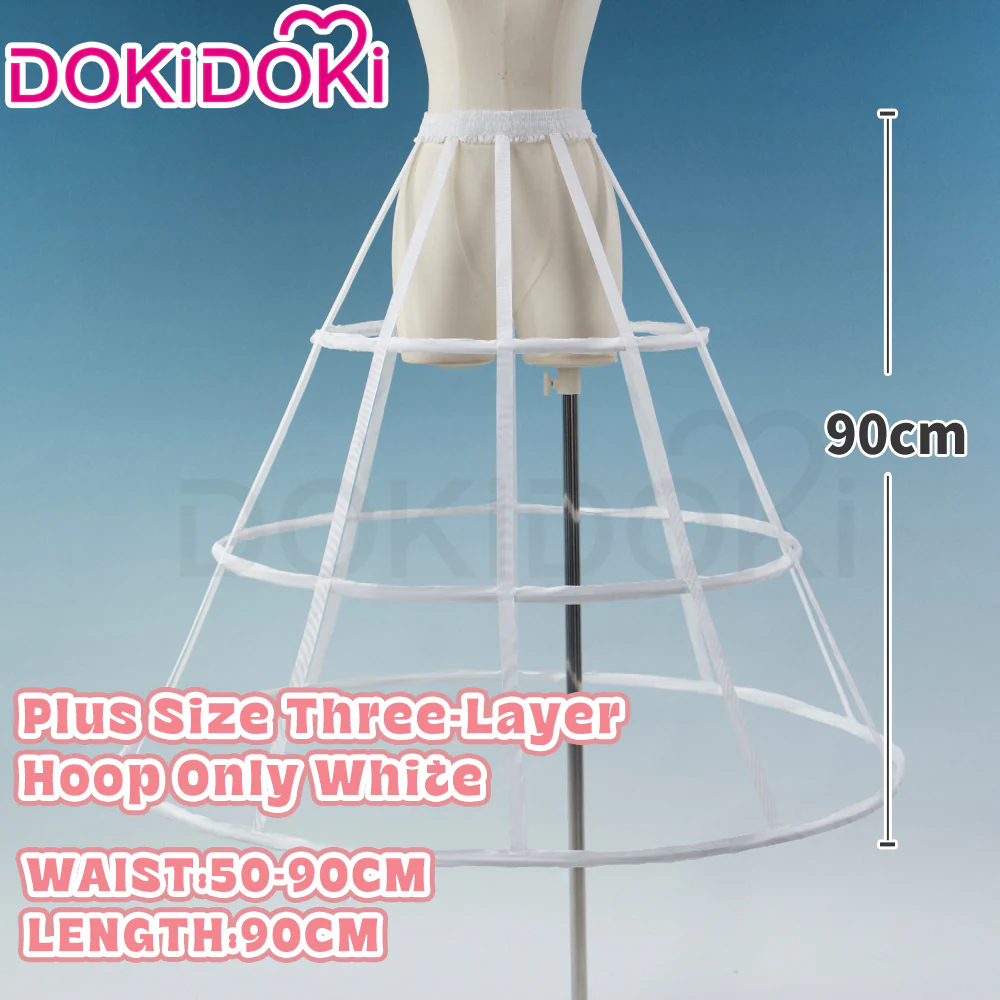 【Hoop Skirt Petticoat】【In Stock】DokiDoki Black / White Bustle Underskirt Cage Hoop Skirt Petticoat Disc Hoop Skirt Petticoat Extra Large Wedding Hoop Cosplay Lolita Dress - Image 19