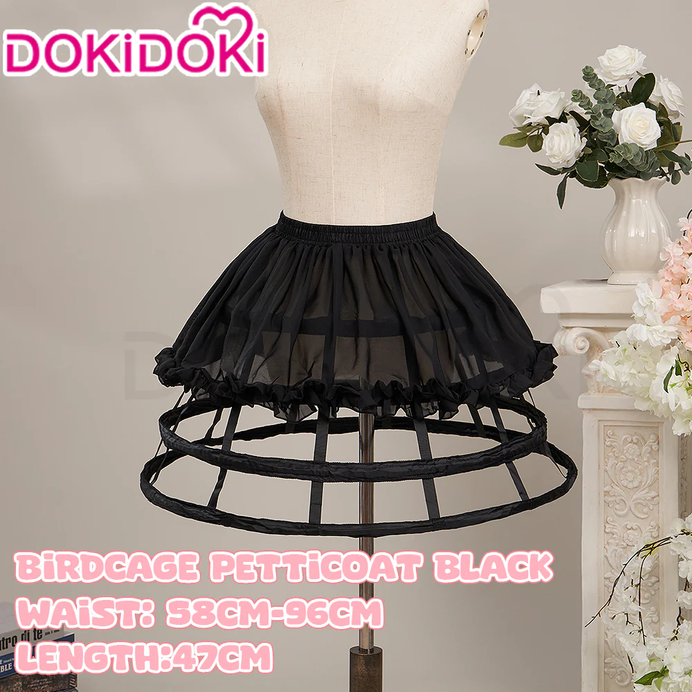 【Hoop Skirt Petticoat】【In Stock】DokiDoki Black / White Bustle Underskirt Cage Hoop Skirt Petticoat Disc Hoop Skirt Petticoat Extra Large Wedding Hoop Cosplay Lolita Dress - Image 2