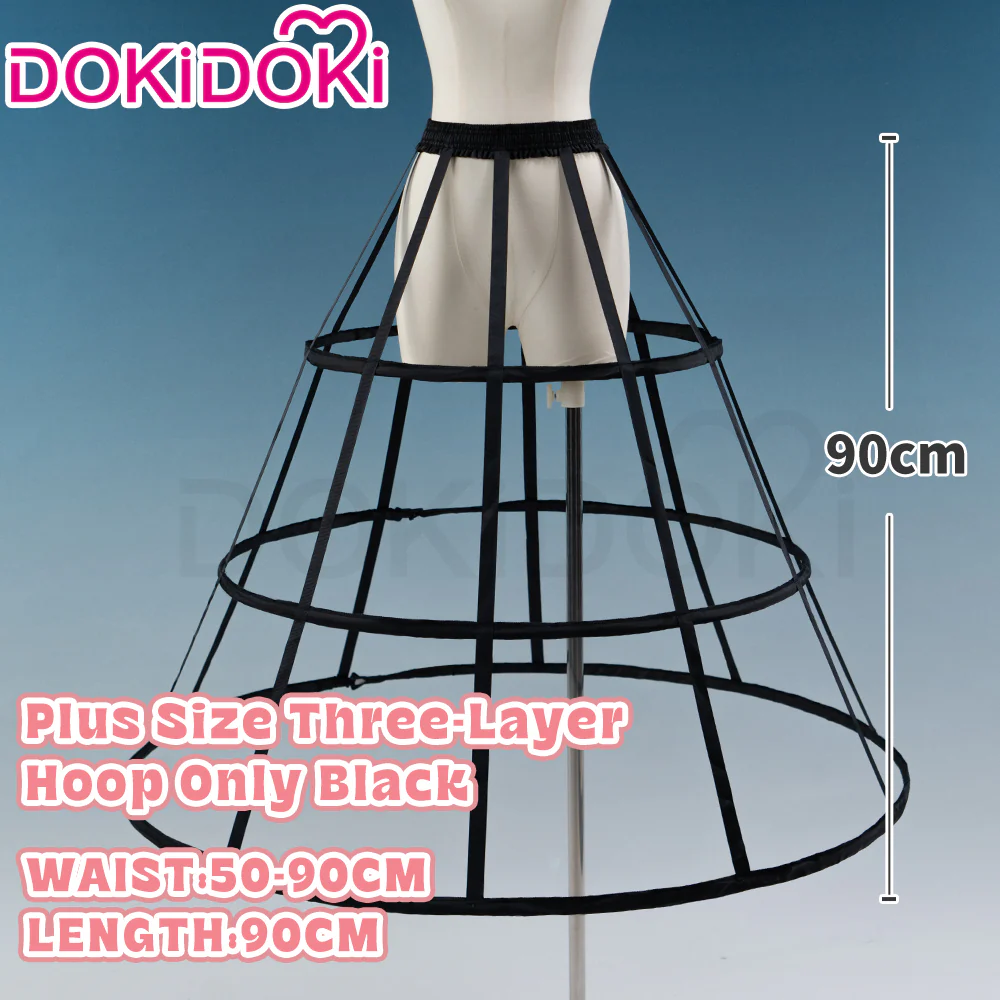 【Hoop Skirt Petticoat】【In Stock】DokiDoki Black / White Bustle Underskirt Cage Hoop Skirt Petticoat Disc Hoop Skirt Petticoat Extra Large Wedding Hoop Cosplay Lolita Dress - Image 20
