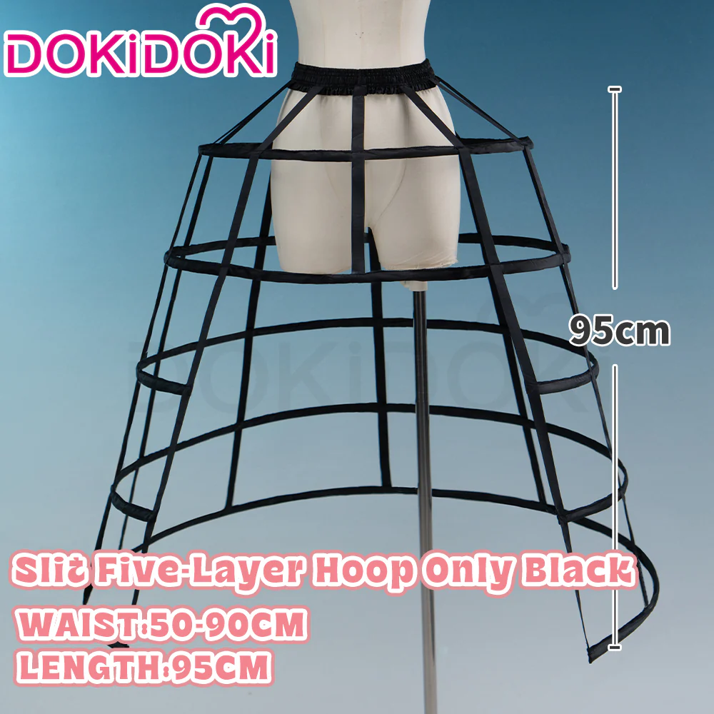 【Hoop Skirt Petticoat】【In Stock】DokiDoki Black / White Bustle Underskirt Cage Hoop Skirt Petticoat Disc Hoop Skirt Petticoat Extra Large Wedding Hoop Cosplay Lolita Dress - Image 24